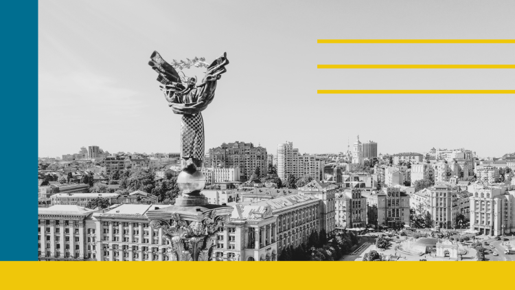 Statue on Maidan in Kyiv.